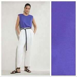 Massimo Dutti Purple Short Sleeve Tee